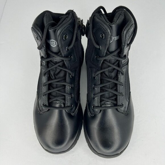 Interceptor Mens MNIN48DP001 Black Leather Mid Lace Up Size 7.5 Combat Boots main image 6